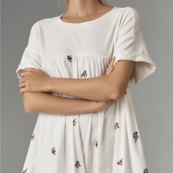 ANTHROPOLOGIE X PILCRO Short Sleeve T-Shirt Midi Dress, Size XXS - Picture 3 of 7